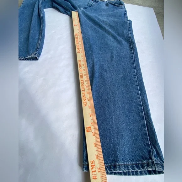 Eddie Bauer Mens blue Denim loose fit 100% cotton jeans made in USA size 38X32 - Picture 10 of 10